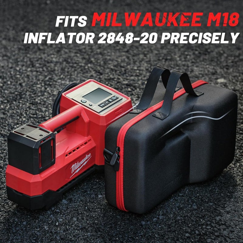 LOTOCASE حقيبة ضاغط الهواء لمضخة الهواء Milwaukee M18 2848-20، حقيبة تخزين مخصصة لحمل أدوات Milwaukee - تتضمن حزام عنق (حقيبة فقط) - Image 5